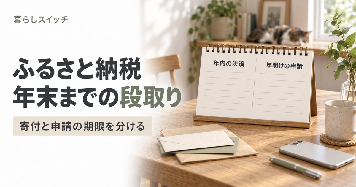 ふるさと納税はいつ申し込む？2026年末から申請までの日程