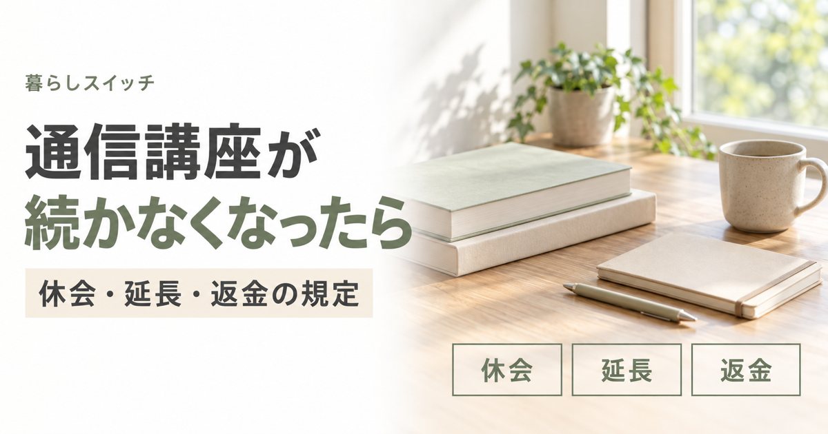 通信講座が続かなくなったとき