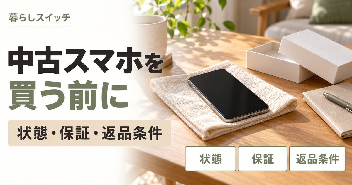 中古スマホを買う前に